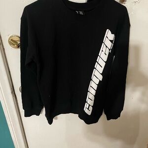 Conquer Black Crewneck Sweater for Men